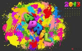 Colorful Vibrant Desktop Wallpaper Calendar April Html