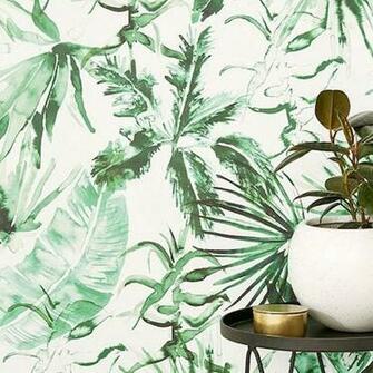 Restaurant Trend Modern Tropical Wallpaper Patterns Are