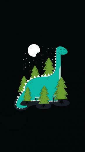 Cute Cartoon Dinosaur Wallpaper iPhone