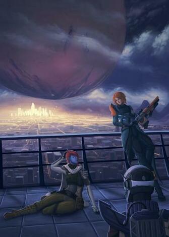 Destiny Socializing In The Tower By Q Arts