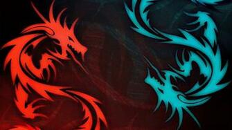Water And Fire Dragons Wallpaper