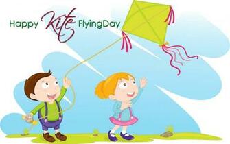 Happy Makar Sankranti Colorful Flying Kites Festival Photo HD