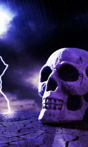 Bigger Lightning Skull Live Wallpaper For Android Screenshot