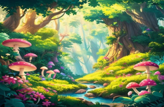 Anime Forest Background