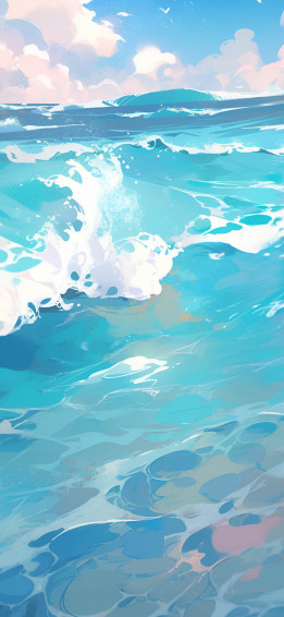Endless Blue Sea Azure Sky Wallpaper Nature