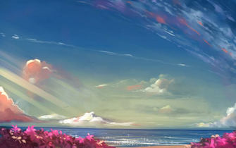 Anime Landscape Sky Wallpaper HD Desktop And Mobile