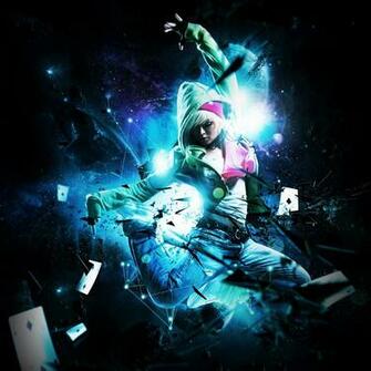 Wallpaper HD iPhone Hip Hop Dance Blue Light iPad Retina