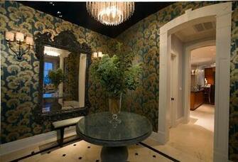 Wallpaper In Entryway Black Ceiling Sweet Home