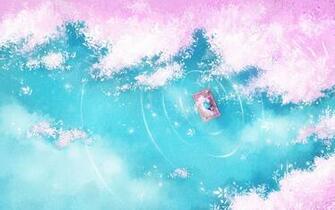 Wallpaper Lake Raft Silhouette Shore Art 4k