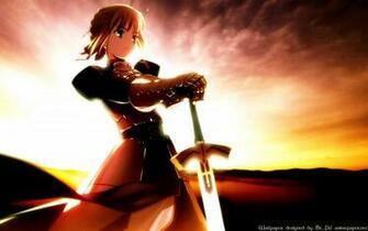 Fatestay Night Saber Fate Series Design Wallpaper Full HD