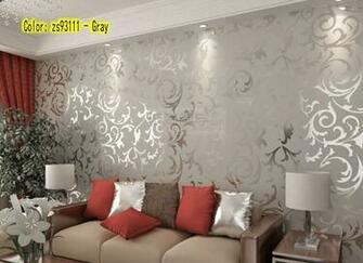Wallpaper Textured Roll Home Decoration Golden Yellow Gray