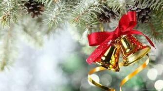 Gold Christmas Tree Bells Wallpaper Picture For iPhone Blackberry