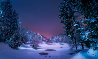 Night Snow Wallpaper