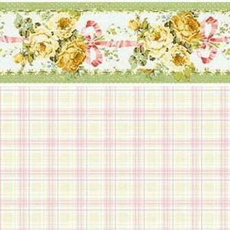 Dollhouse Wallpaper Penelope Plaid Yellow