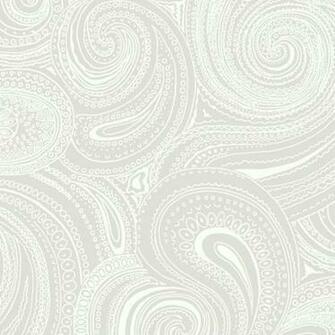 Light Grey Paisley Swirl Wallpaper Wall Sticker Outlet
