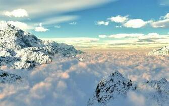 Clouds In The Mountains Wallpaper Nature