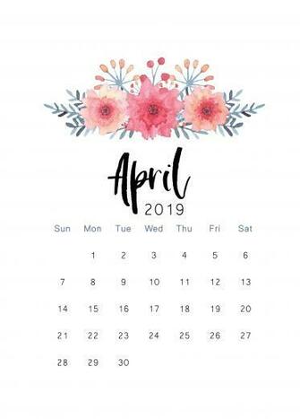 Printable Calendar Print April