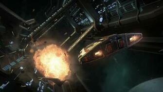 Elite Dangerous Sci Fi Spaceship Game Battle B Wallpaper Background
