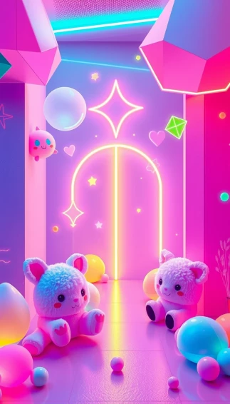 Aesthetic Cute Neon Wallpaper