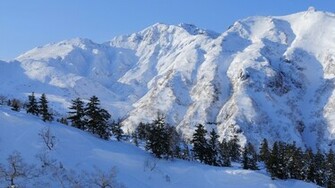 Winter Mountains Widescreen Wallpaper