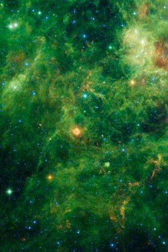 Green Galaxy iPhone Wallpaper HD