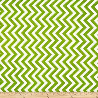 Green And White Chevron Modern Medium Zig Zag Lime