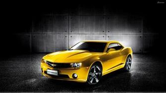 Chevrolet Camaro Yellow In Side Pose Dot