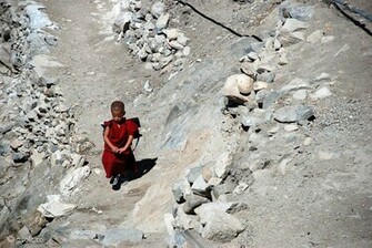 Tibetan Buddhist Wallpaper Young Lama On His