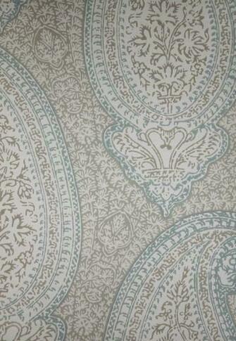 Kashmir Wallpaper Large Paisley Design In Blue Brown And
