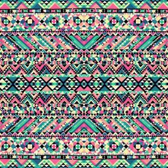 Pink Turquoise Girly Aztec Andes Tribal Pattern Art Print By Railton