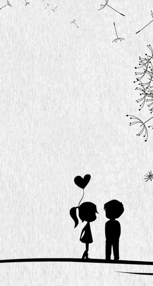 Cute Couple Cartoon Wallpaper On