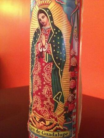 Mexican Virgin Mary Image I Took A Quick Bite Of My