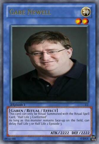Gabe Newell Wallpaper As A Yugioh Card