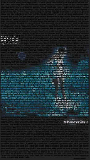 A Lyric Phone Background Of Showbiz The Aspects Cover Made