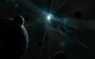 Glowing Star In The Dark Galaxy Wallpaper