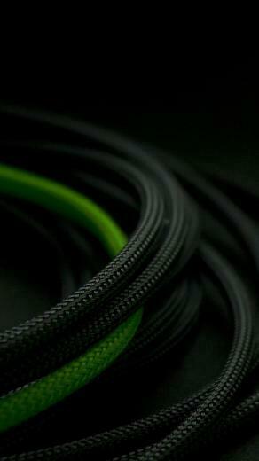 Black And Green Rope 3d iPhone Plus Wallpaper