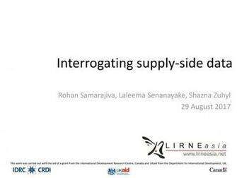 Interrogating Supply Side Data Ppt