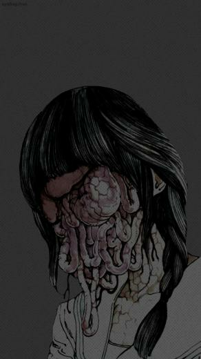Some Junji Ito Themed Phone Wallpaper