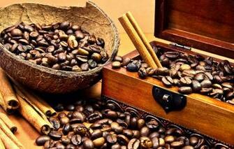 Wallpaper Coffee Coconut Sticks Box Cinnamon Grain