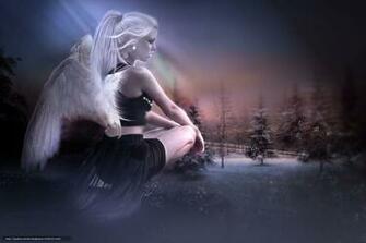 Wallpaper Girl Angel 3d Desktop In The