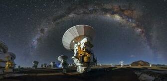 Landscape Nature Milky Way Starry Night Alma Observatory