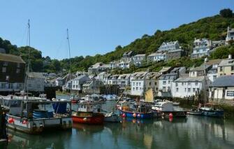 Wallpaper England Cornwall Harbour Polperro