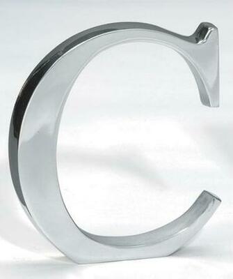 Silver Aluminum Letter C Contemporary Wallpaper By Bellacor