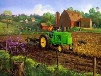 On The Farm Spring Wallpaper