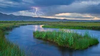 Valley Summer Storm Bishop California Computer Wallpaper Desktop