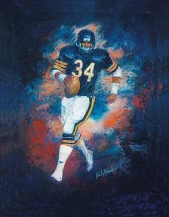 Walter Payton Oil Painting Print Memorabilia
