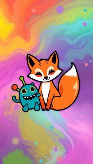 Fox And Monster Logo Wallpaper