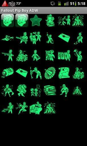 Bigger Fallout Pipboy Adw W Extras For Android Screenshot
