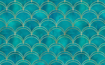 Rich Teal Marble Wallpaper