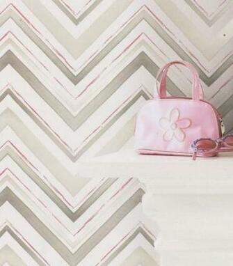 Chevron Stripe Shimmery Taupe Kids Wallpaper Designyourwall